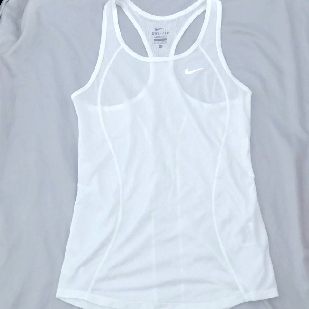White Nike dry-fit tank top